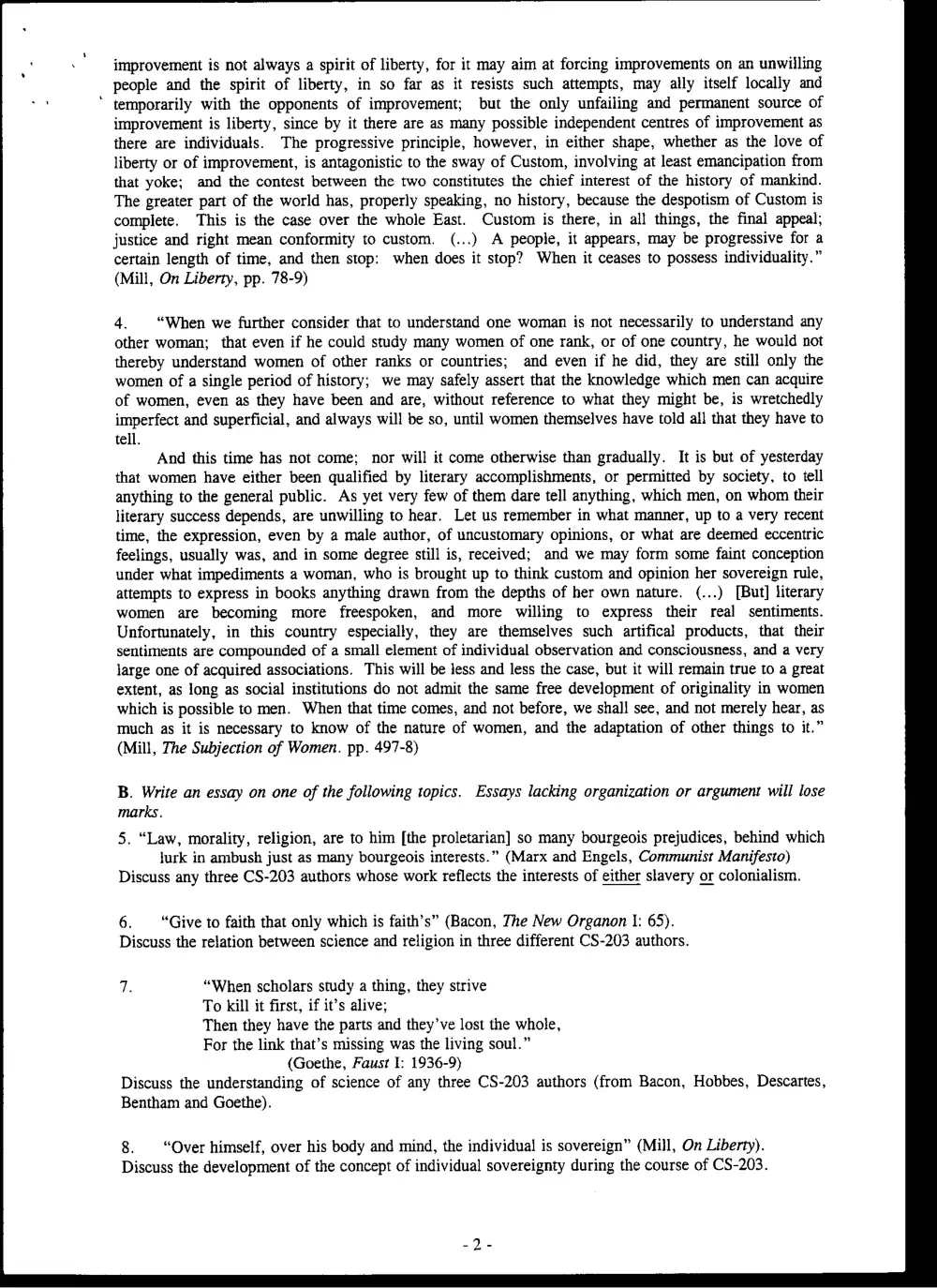 CVSP 203 Final, Spring 2001, page 2