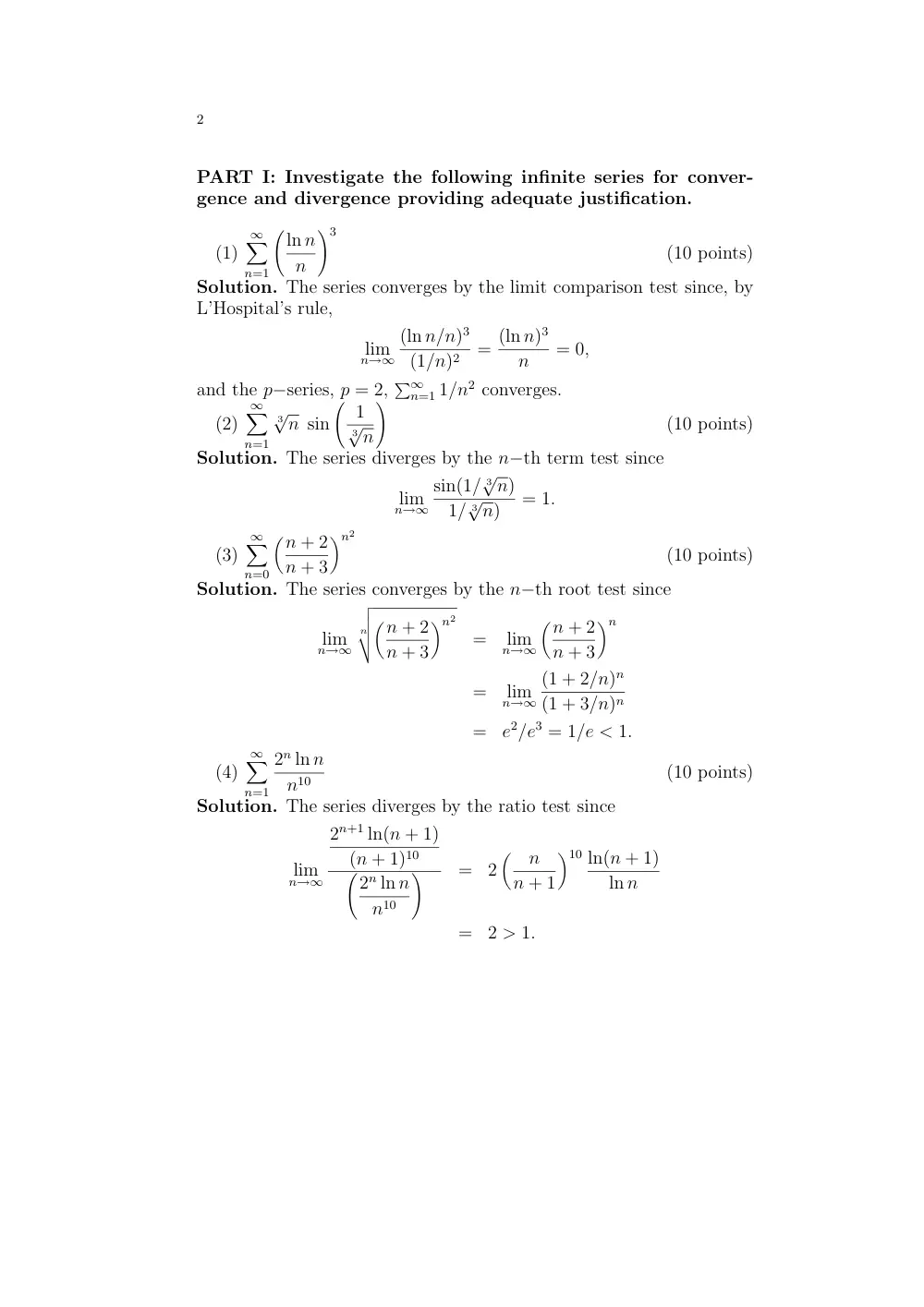 MATH 201 Exam 1, Fall 2001, page 2