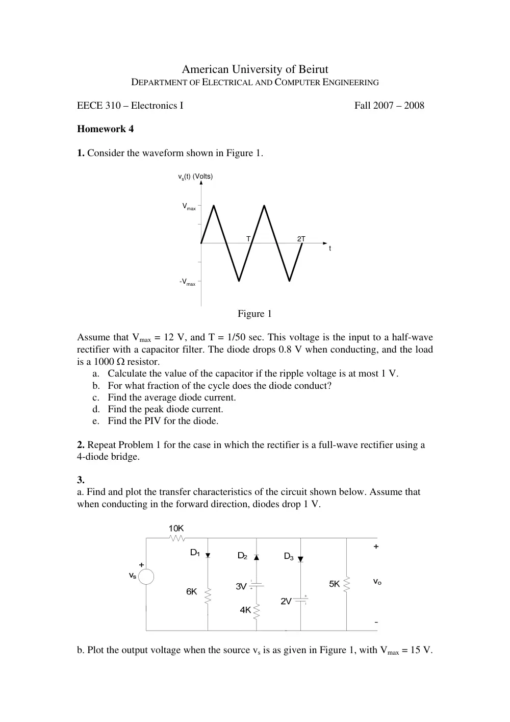EECE 310 Homework 4 with Solution, Fall 2007, page 1