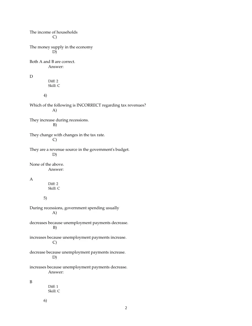 ECN 212 Problems, Fall 2008, page 2