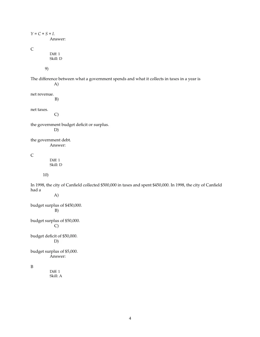 ECN 212 Problems, Fall 2008, page 4