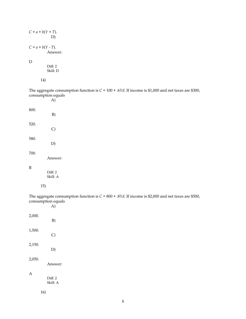 ECN 212 Problems, Fall 2008, page 6