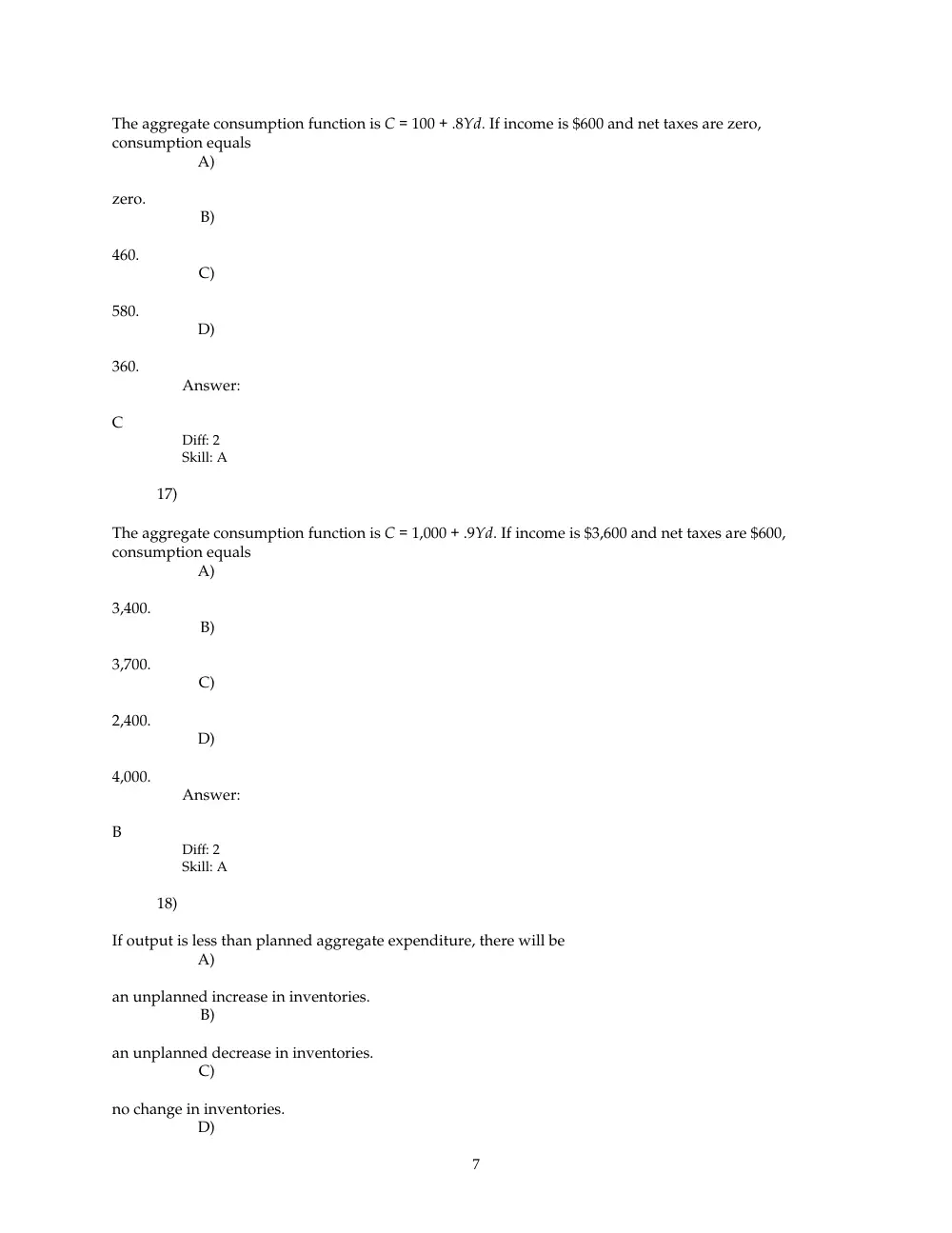 ECN 212 Problems, Fall 2008, page 7