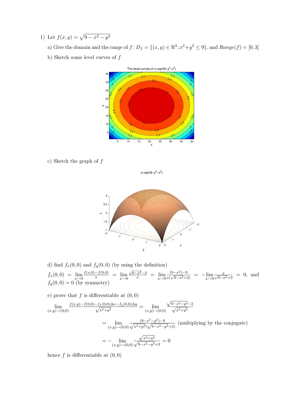 MATH 201 Problems Sample for Exam 2, Spring 2012, page 1
