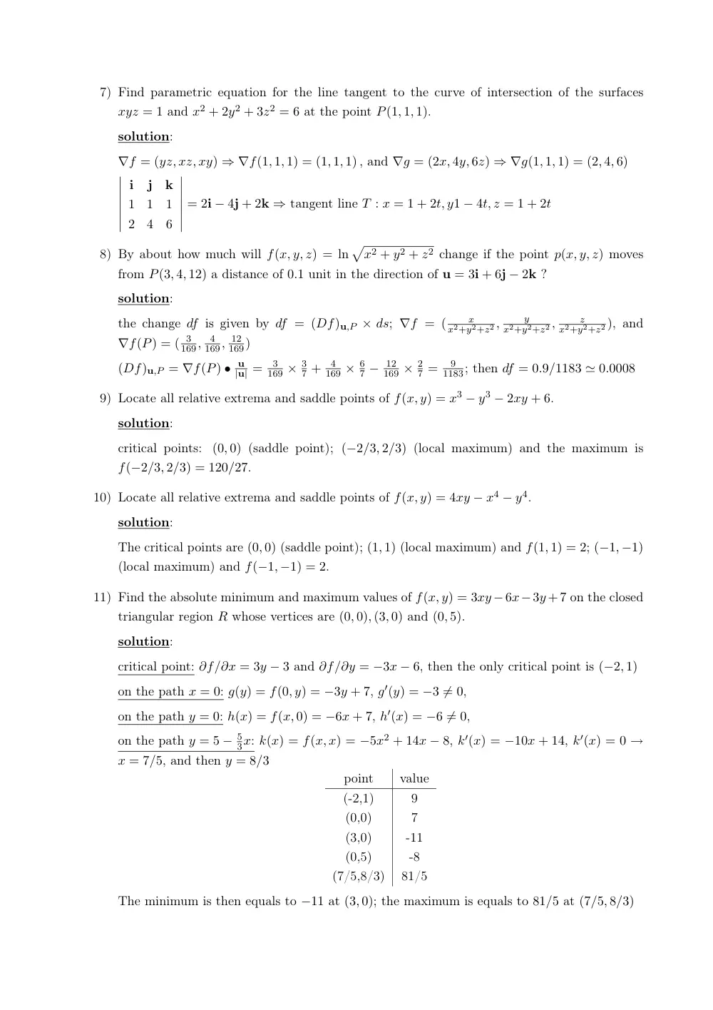 MATH 201 Problems Sample for Exam 2, Spring 2012, page 3