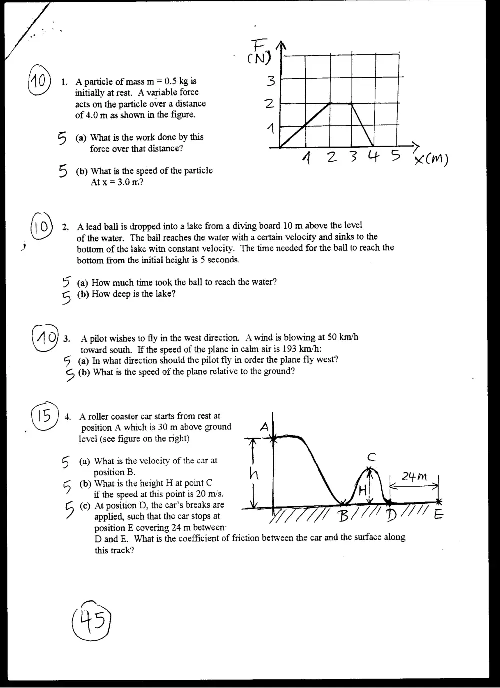 PHYS 103 Final, Fall 1998, page 2
