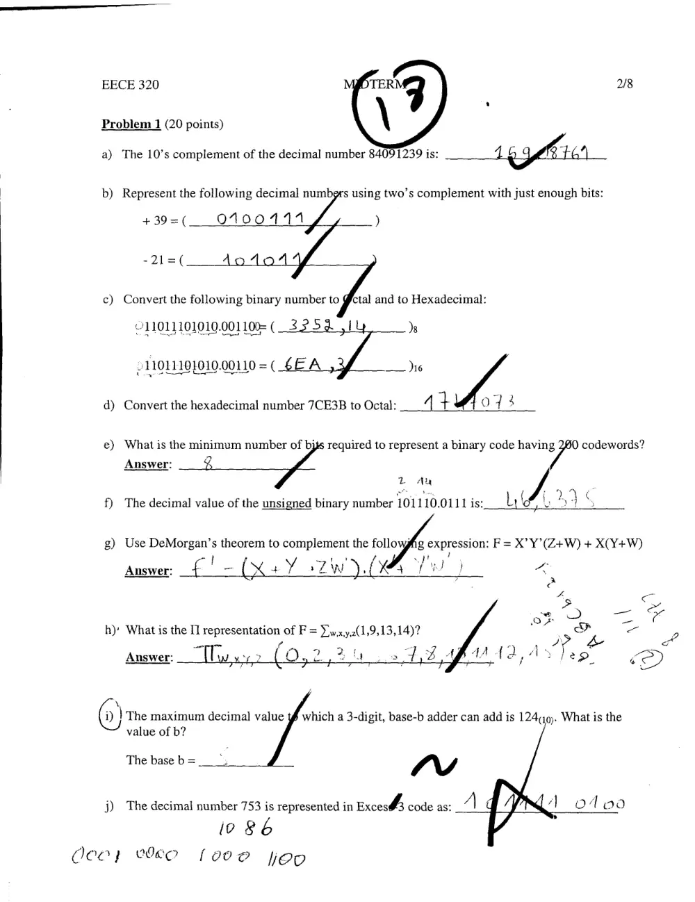 EECE 320 Midterm with Solution, Summer 2010, page 2