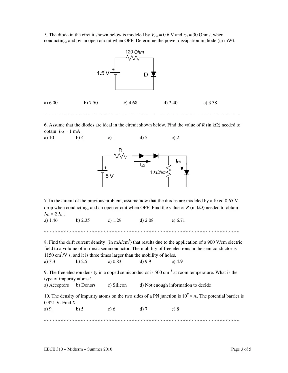 EECE 310 Midterm, Summer 2010, page 3