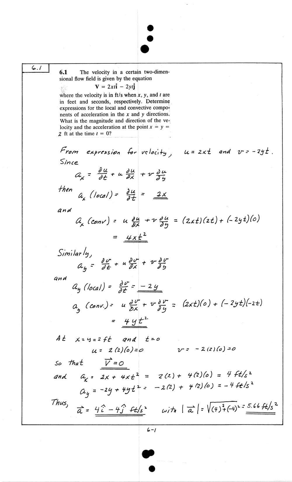 MEN 321 Problems For Chapter 6 with Solution, Fall 2009, page 1
