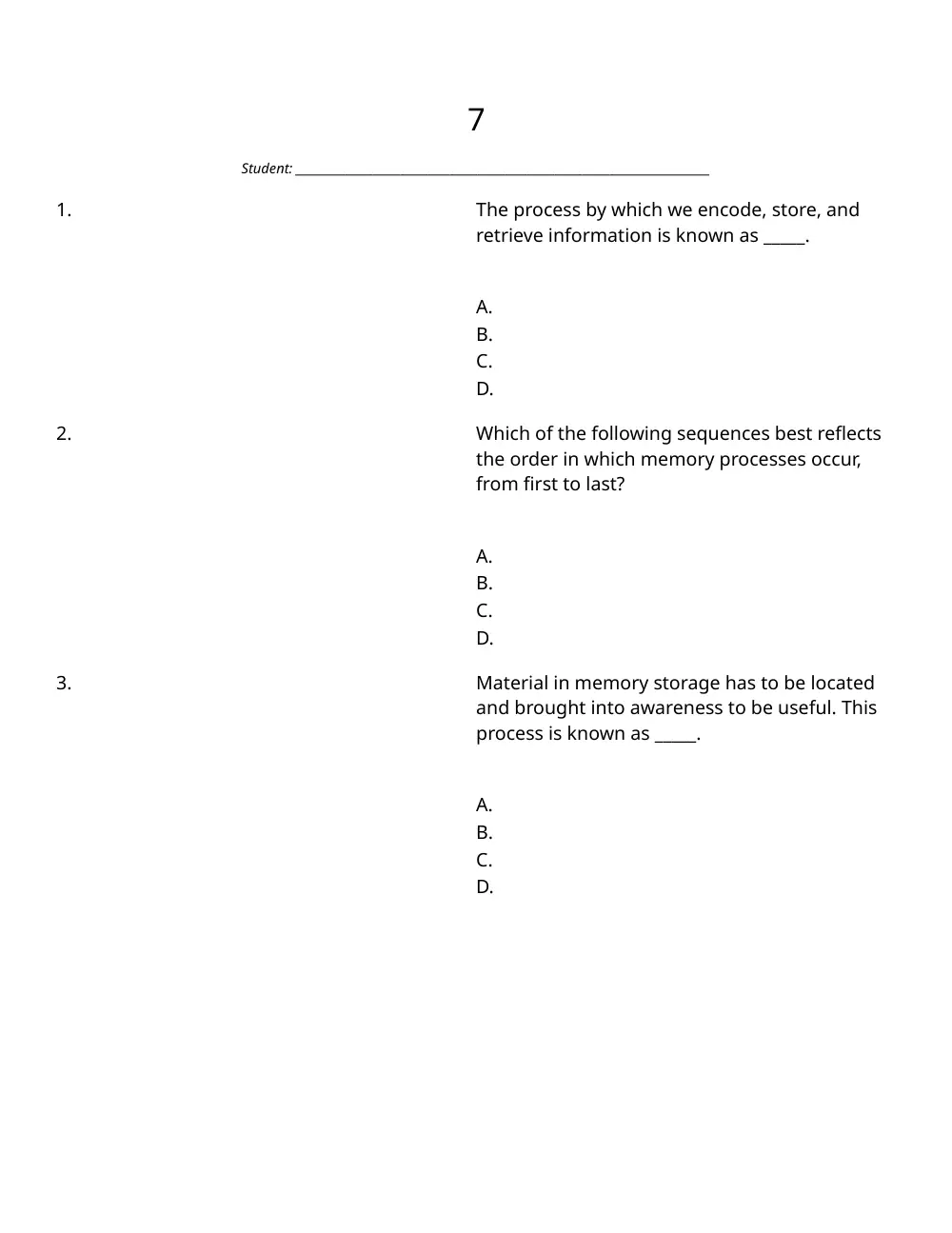 PSYC 201 Problems Chapter 7, Summer 2016, page 1