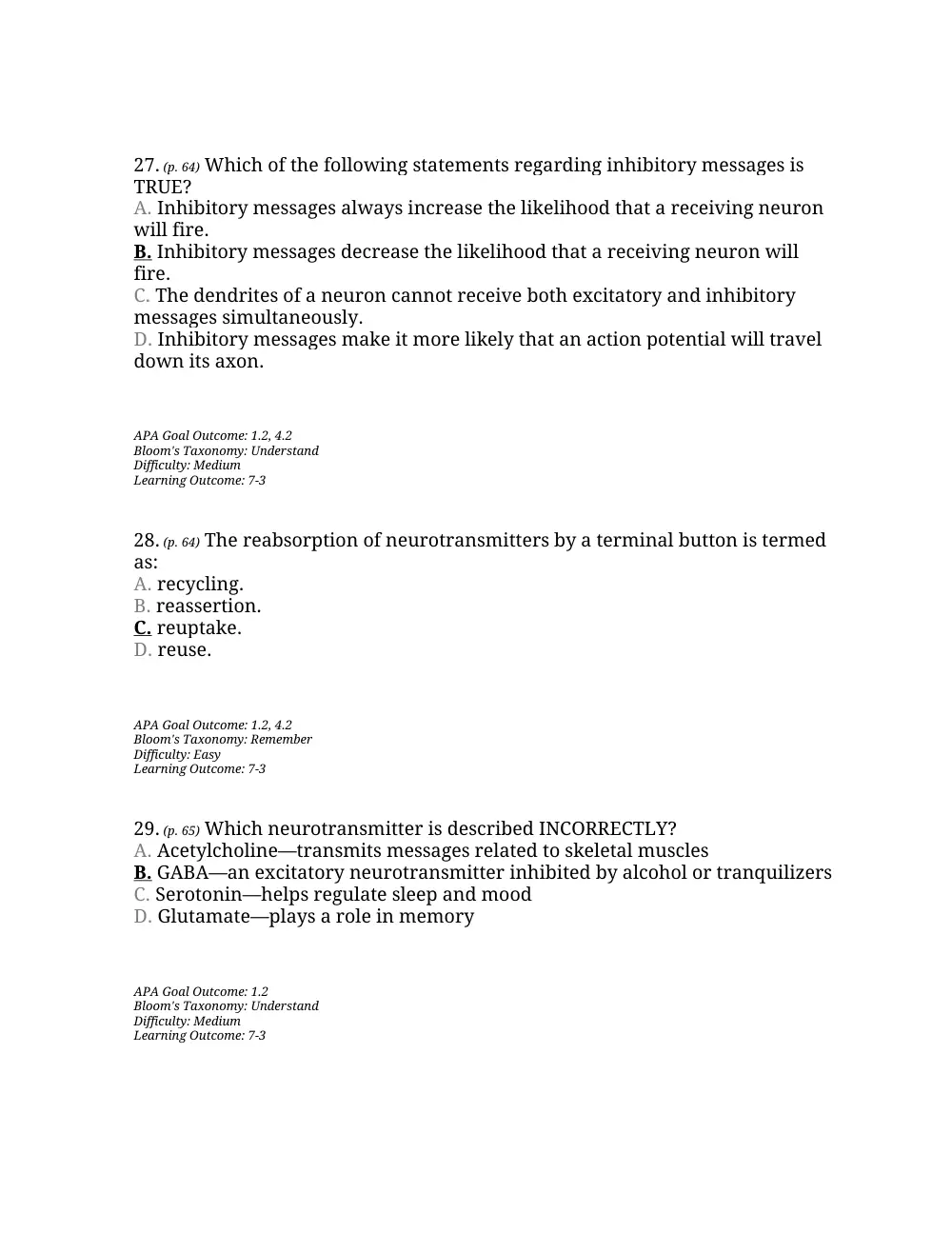 PSYC 201 Questions Chapter 3, Fall 2015, page 10