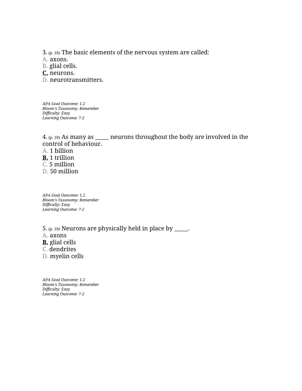 PSYC 201 Questions Chapter 3, Fall 2015, page 2
