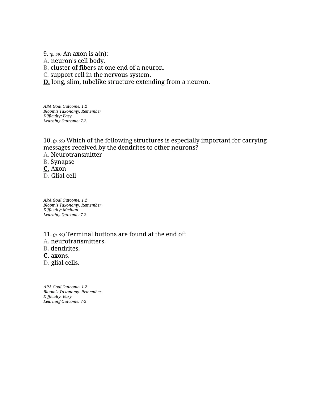 PSYC 201 Questions Chapter 3, Fall 2015, page 4