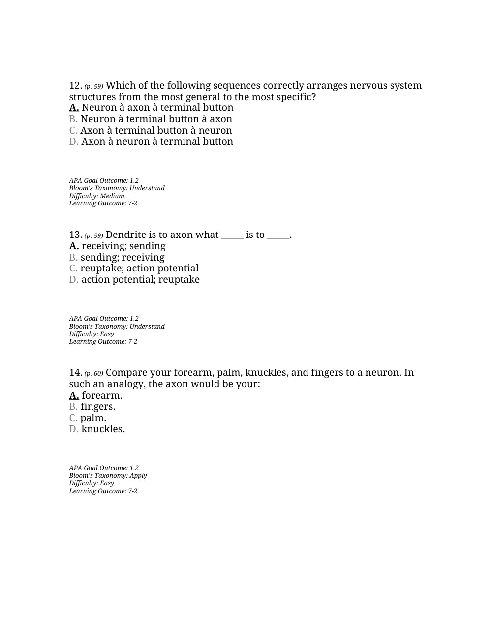 PSYC 201 Questions Chapter 3, Fall 2015, page 5