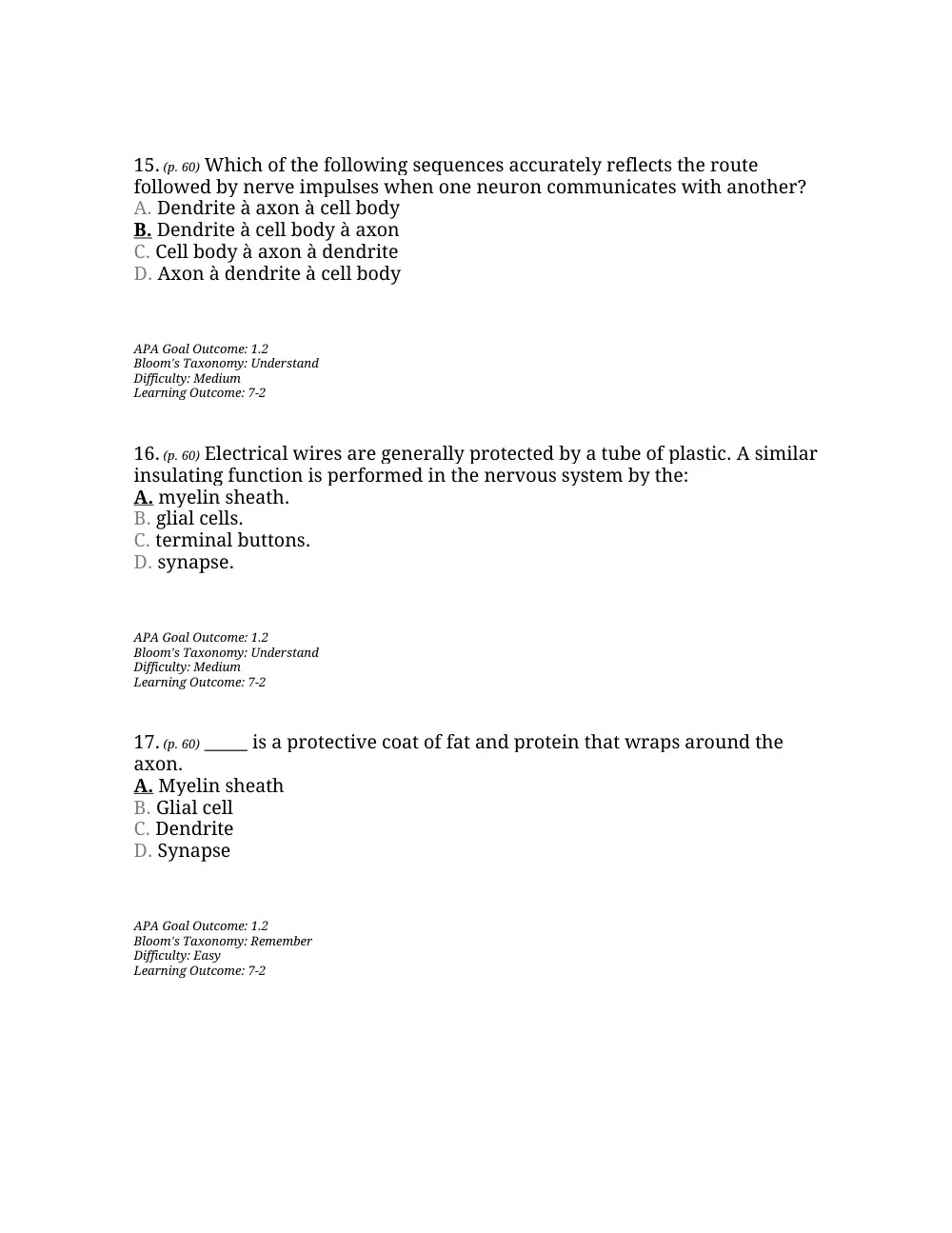 PSYC 201 Questions Chapter 3, Fall 2015, page 6