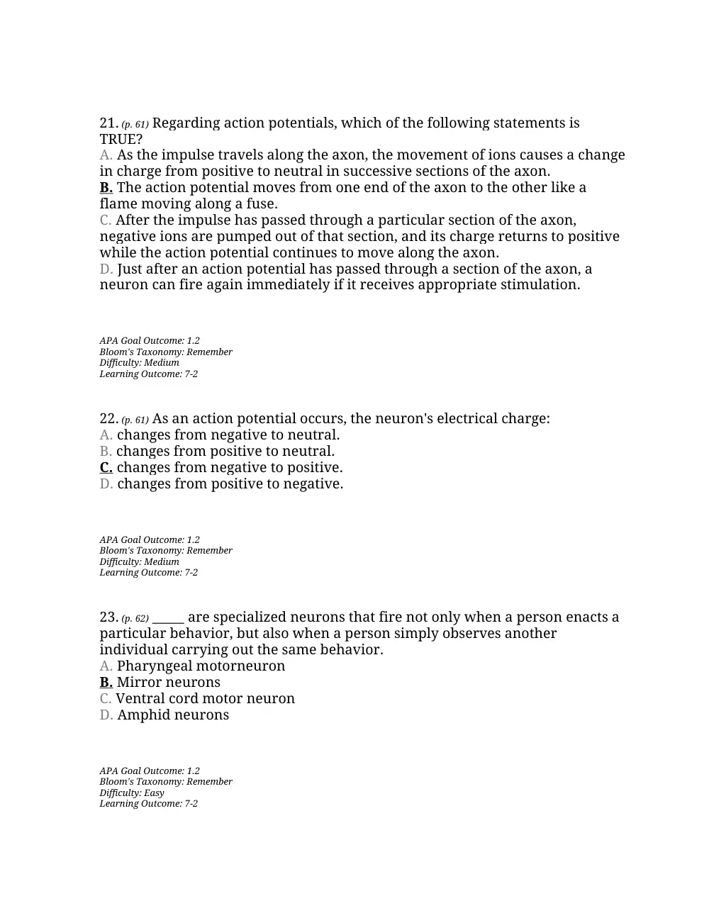 PSYC 201 Questions Chapter 3, Fall 2015, page 8