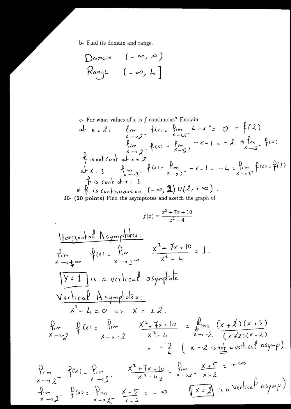 MATH 101 Exam 2, Fall 2005, page 2