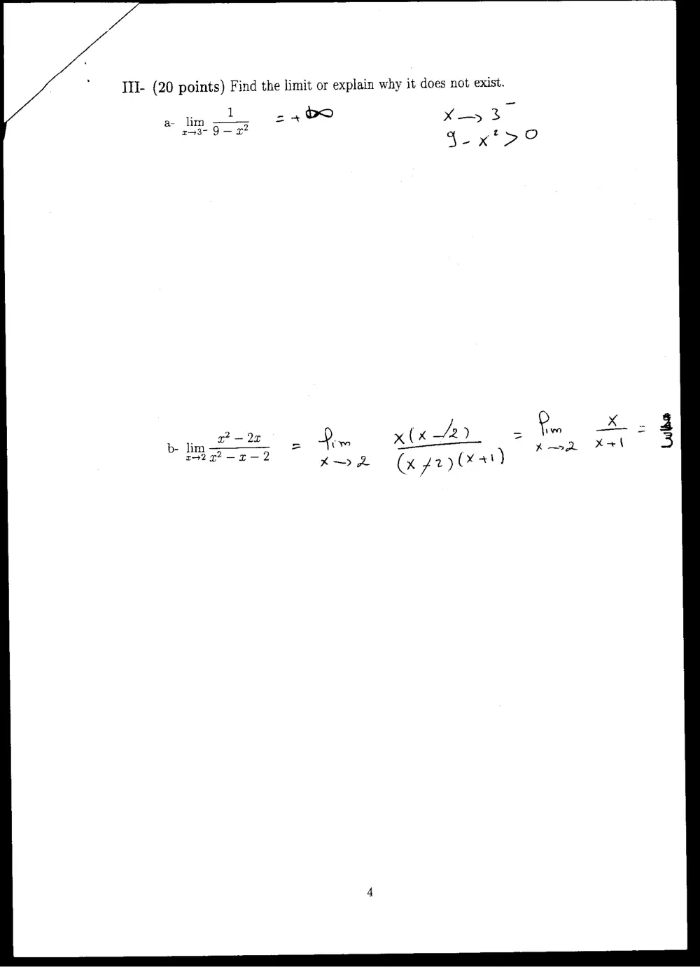 MATH 101 Exam 2, Fall 2005, page 4
