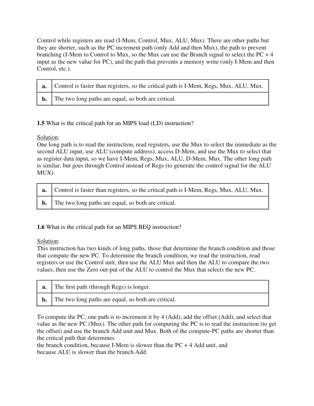 CSC 320 Problems + Solutions Prob Set 5 Datapath , the Processor, Spring 2014, page 3