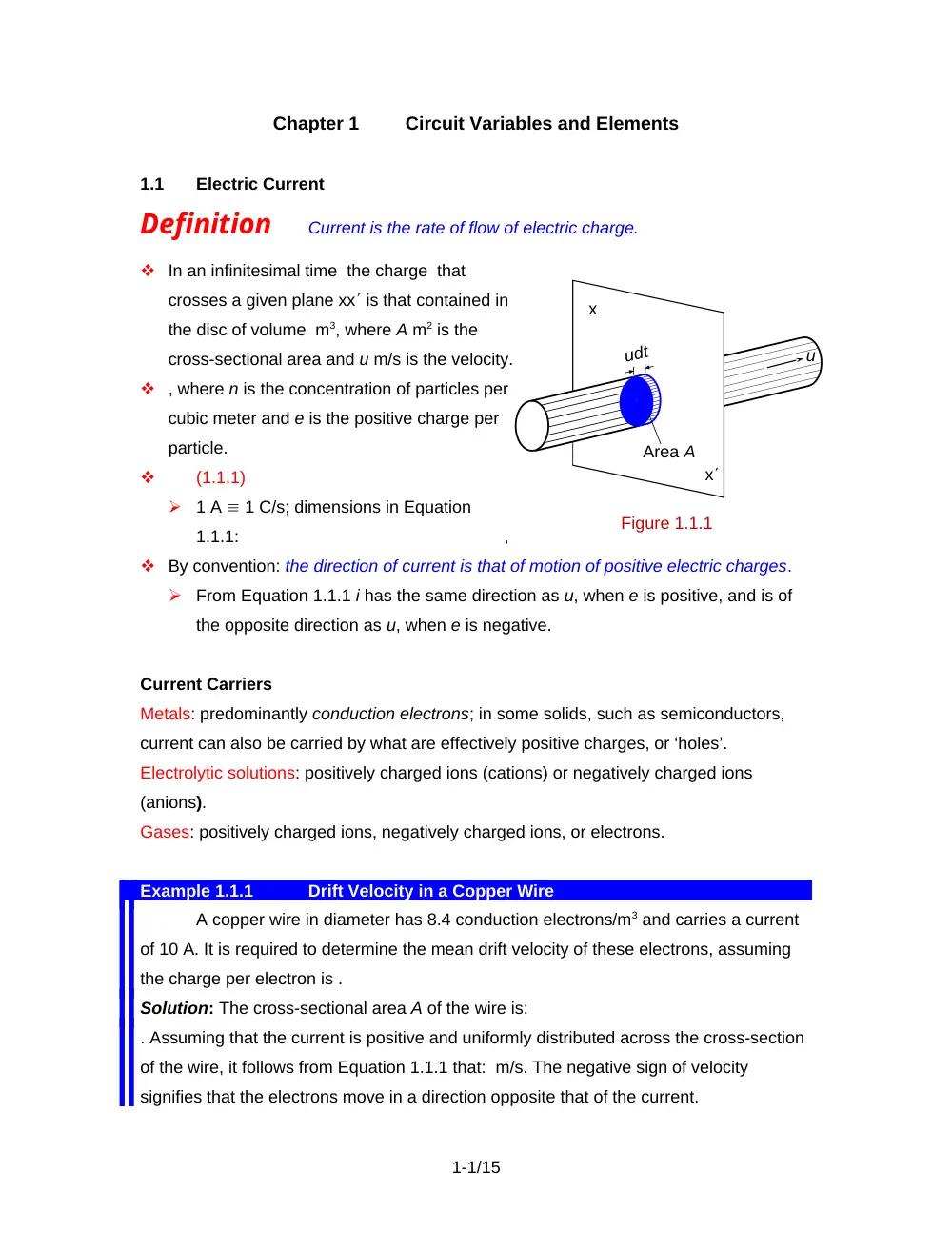 EECE 210 Chapter 1, Fall 2012, page 1