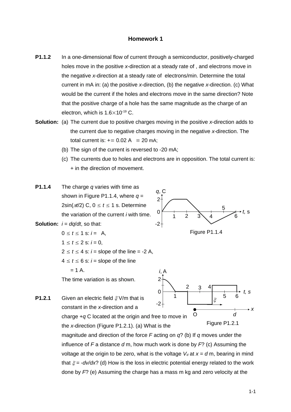 EECE 210 Homework 1 with Solution, Fall 2014, page 1