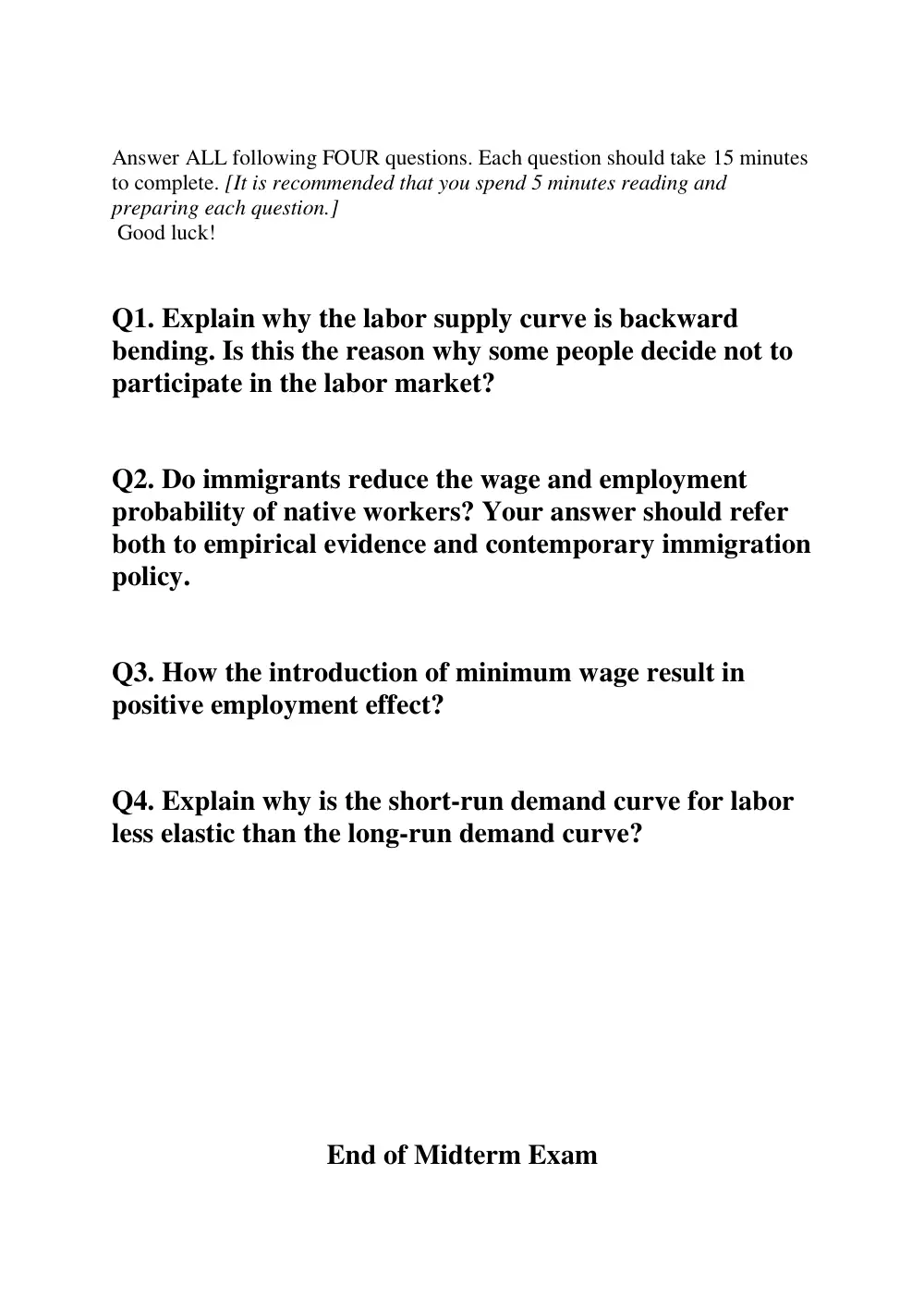 ECON 222 Midterm, Fall 2018, page 2