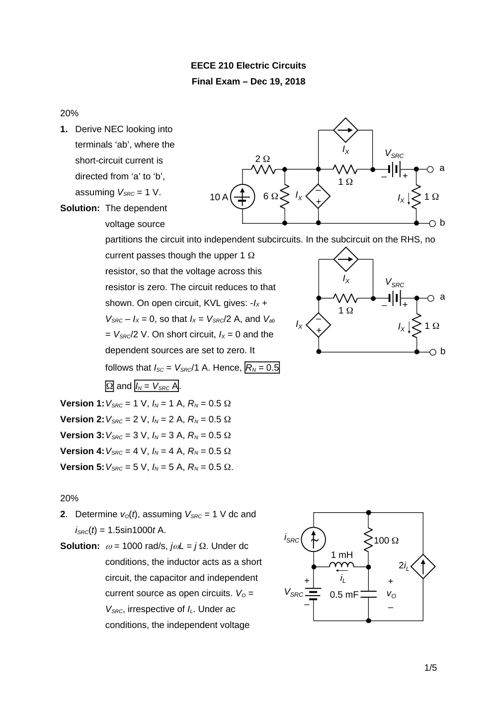 EECE 210 Final, Fall 2018, page 1