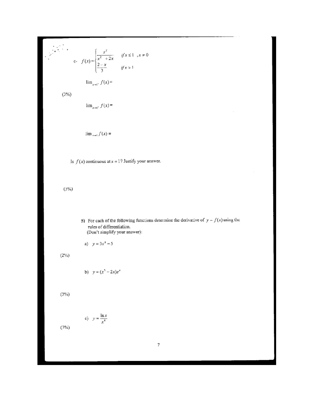 MATH 203 Final, Spring 2008, page 6