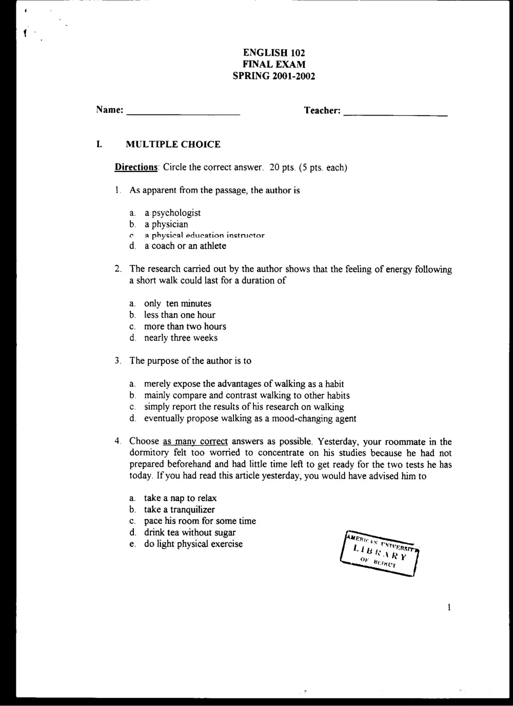 ENG 102 Final, Spring 2002, page 4