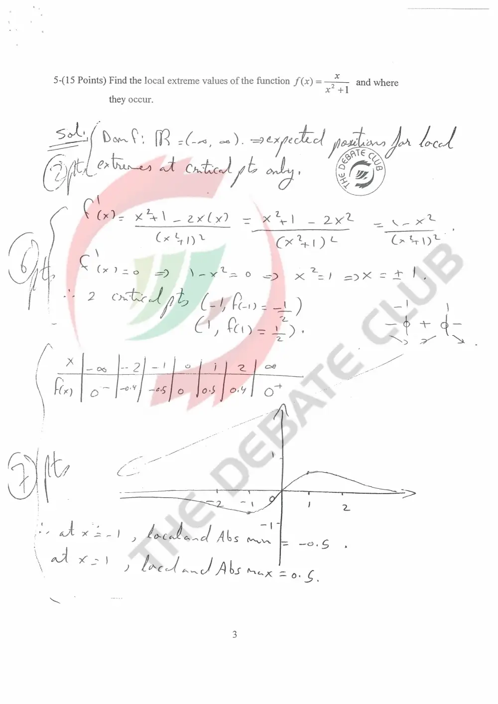 MAT 113 Exam 2 with Solution, Fall 2007, page 4