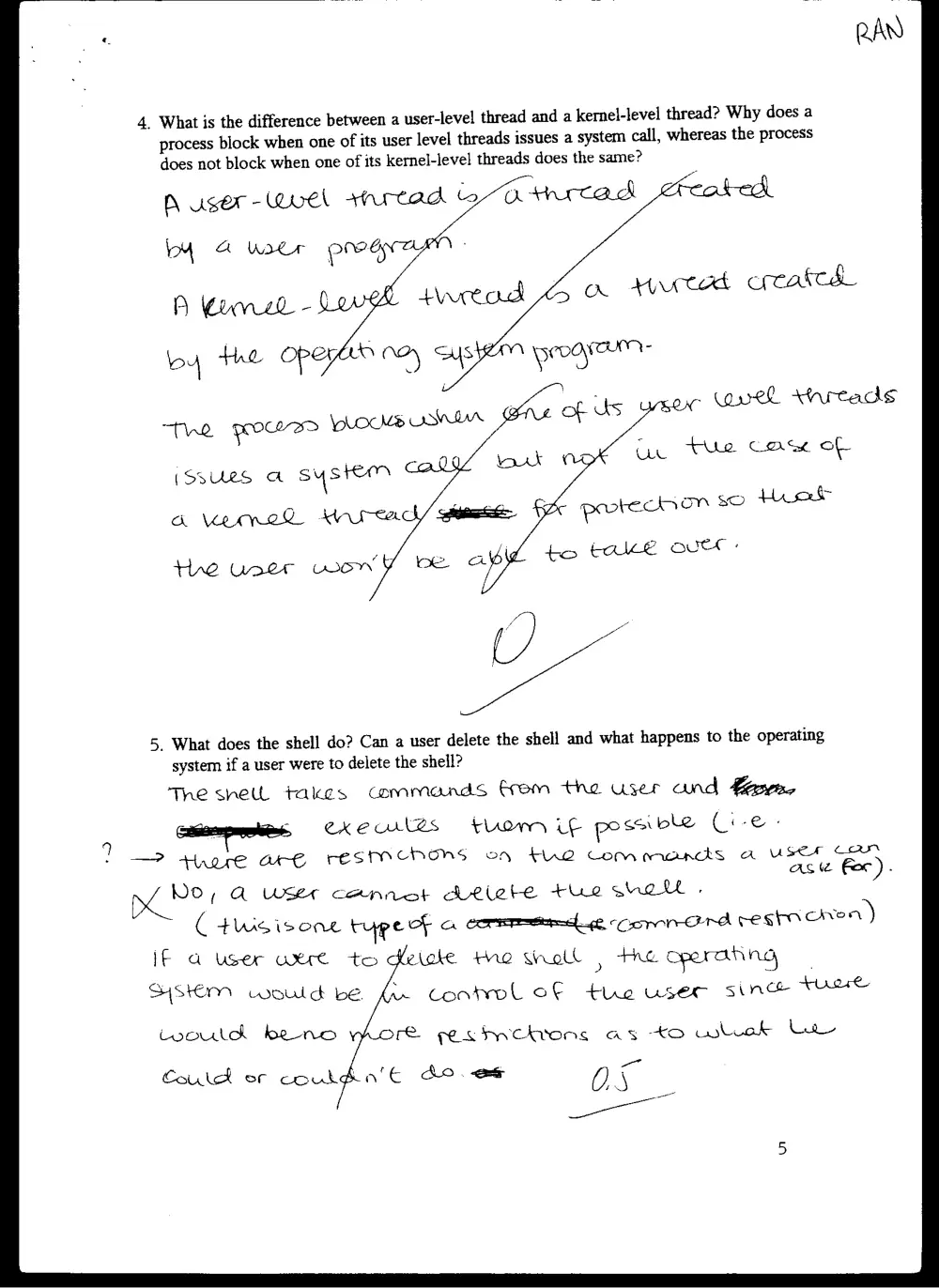 CMPS 272 Midterm, Fall 2004, page 5