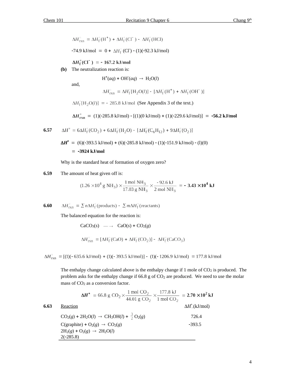 CHEM 101 Homework Chapter 5 Assignment Solution, Fall 2013, page 4