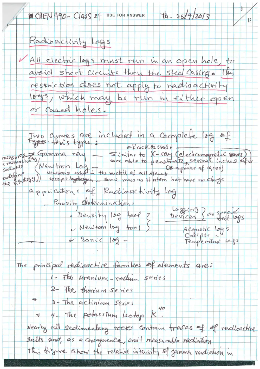 CHEN 490 Notes Logging (Final), Fall 2014, page 10
