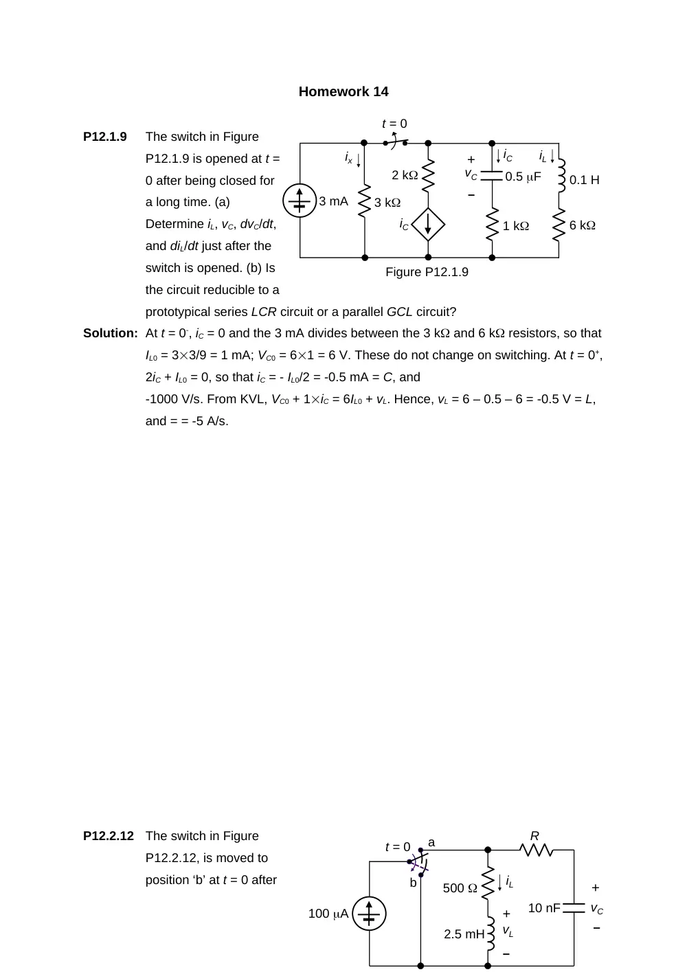EECE 210 Homework 14 with Solution, Fall 2014, page 1