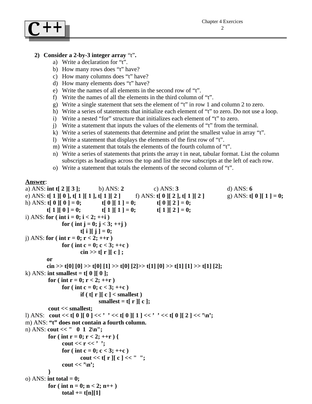 CSC 212 Problems For Chapter 4 with Solution, Summer 2013, page 2