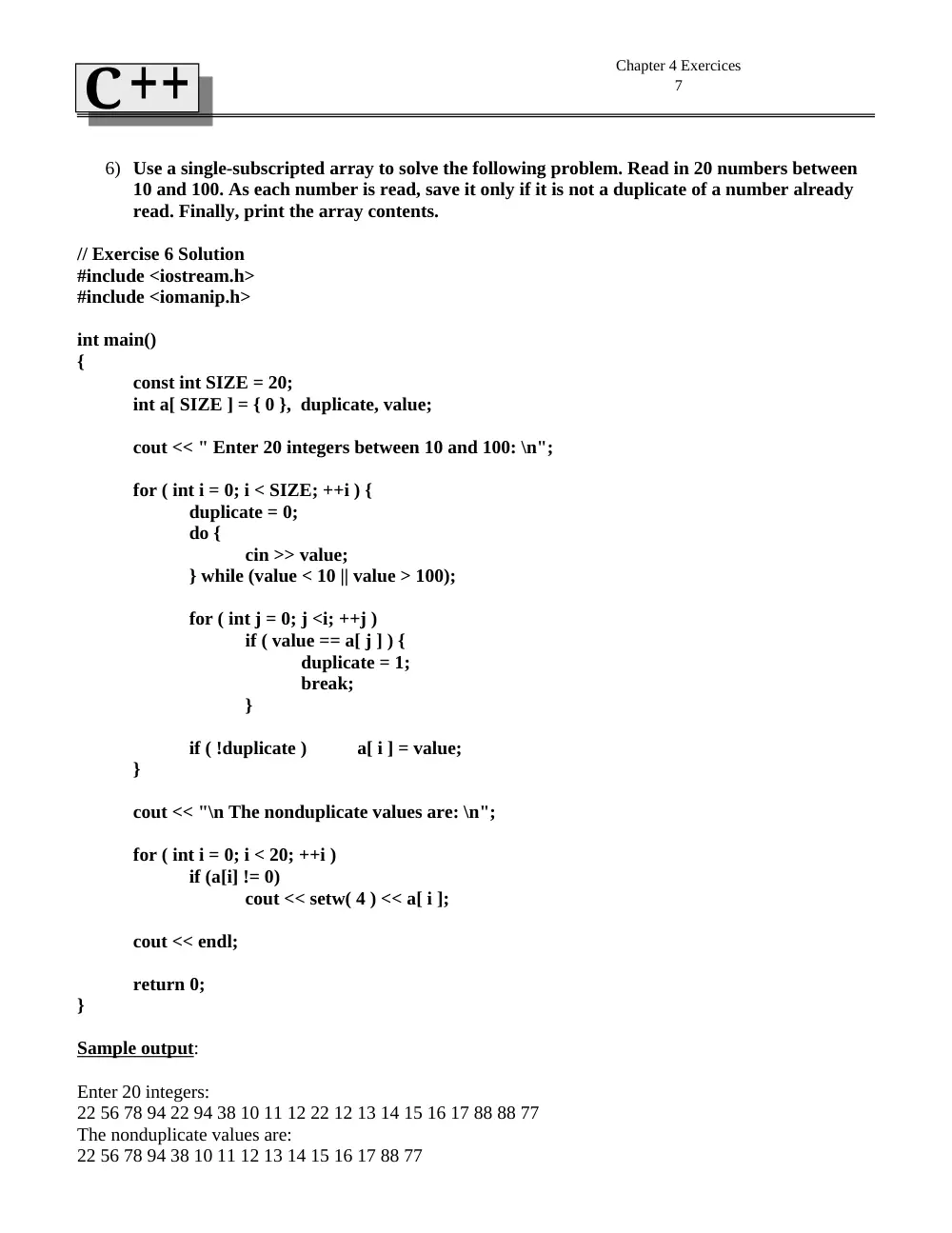 CSC 212 Problems For Chapter 4 with Solution, Summer 2013, page 7