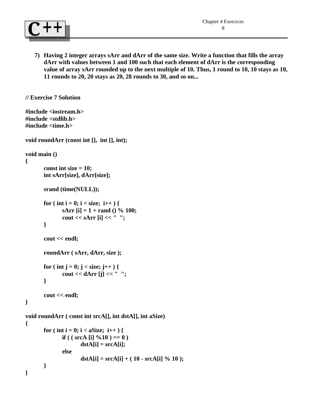 CSC 212 Problems For Chapter 4 with Solution, Summer 2013, page 8