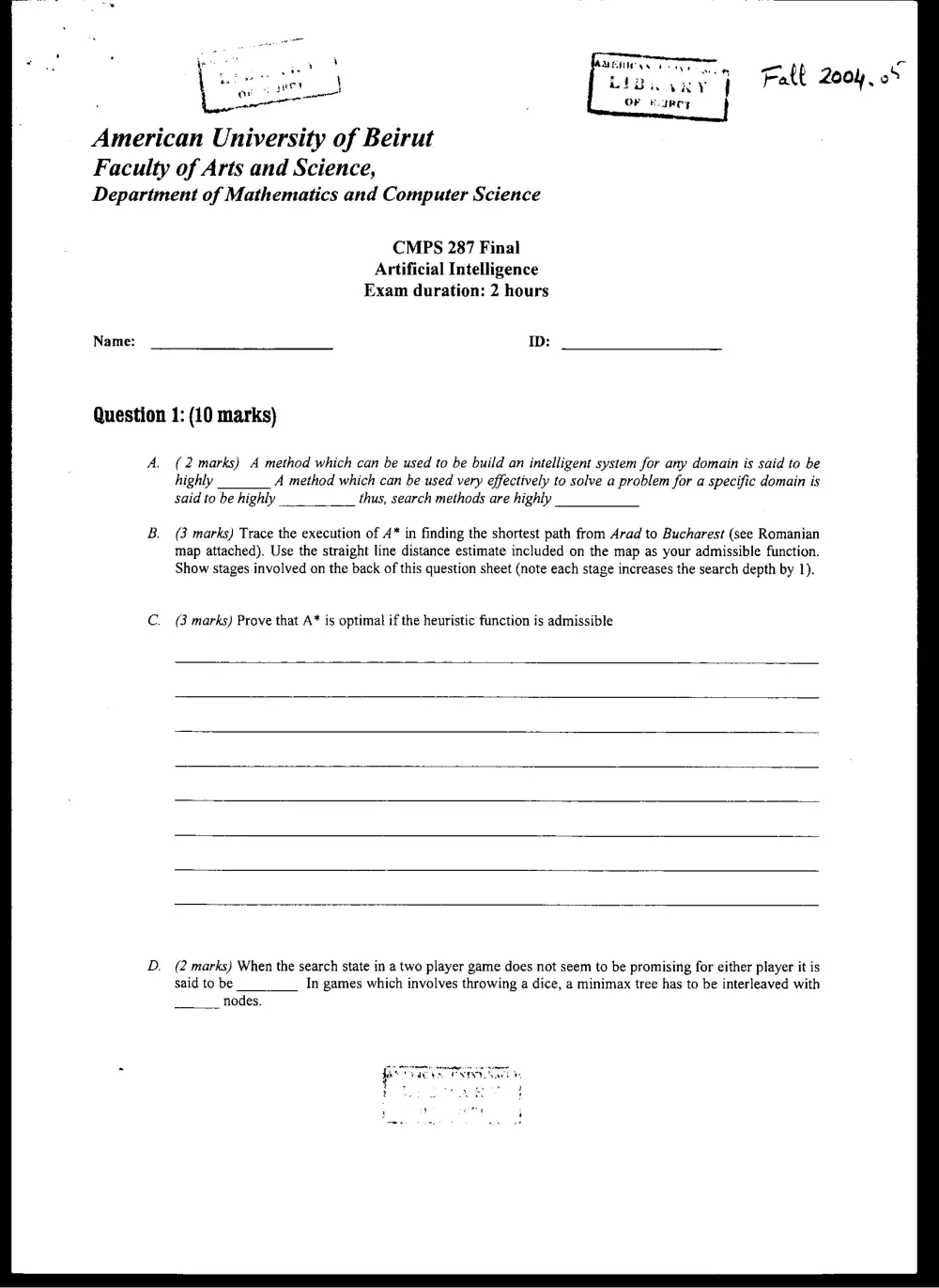 CMPS 287 Final, Fall 2004, page 1