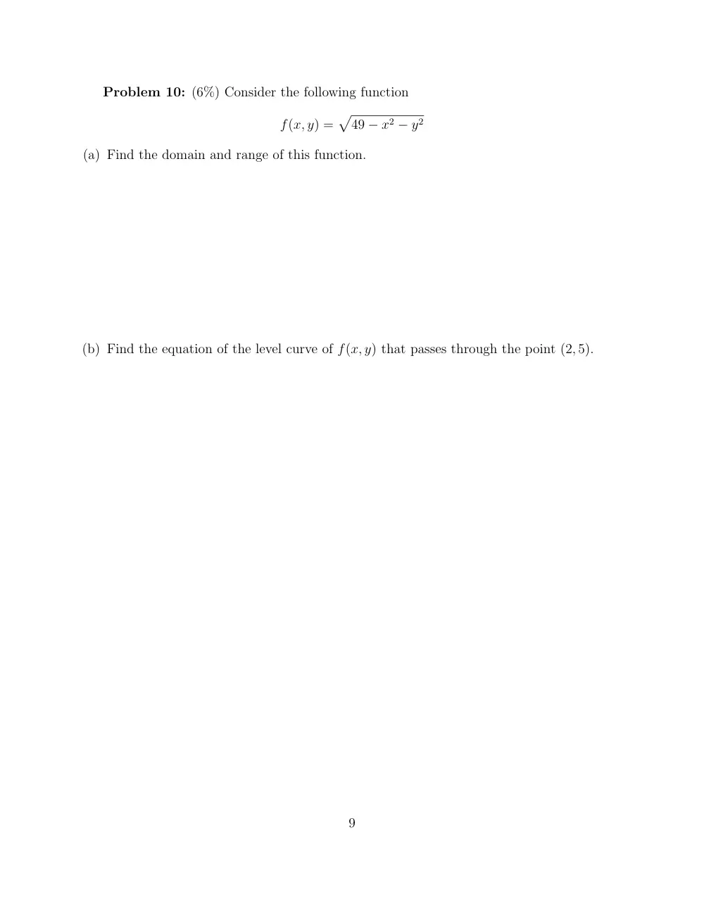 MTH 201 Final, Fall 2006, page 9