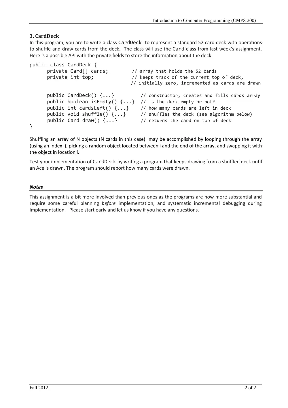 CMPS 200 Homework Assignment 12, Fall 2012, page 2