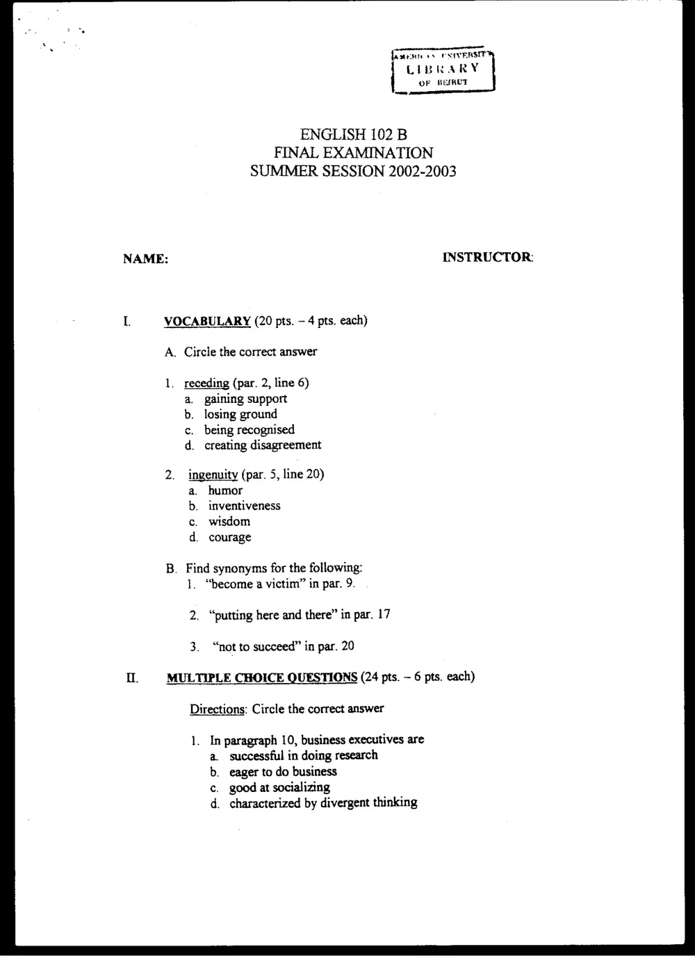 ENG 102 Final, Summer 2003, page 4