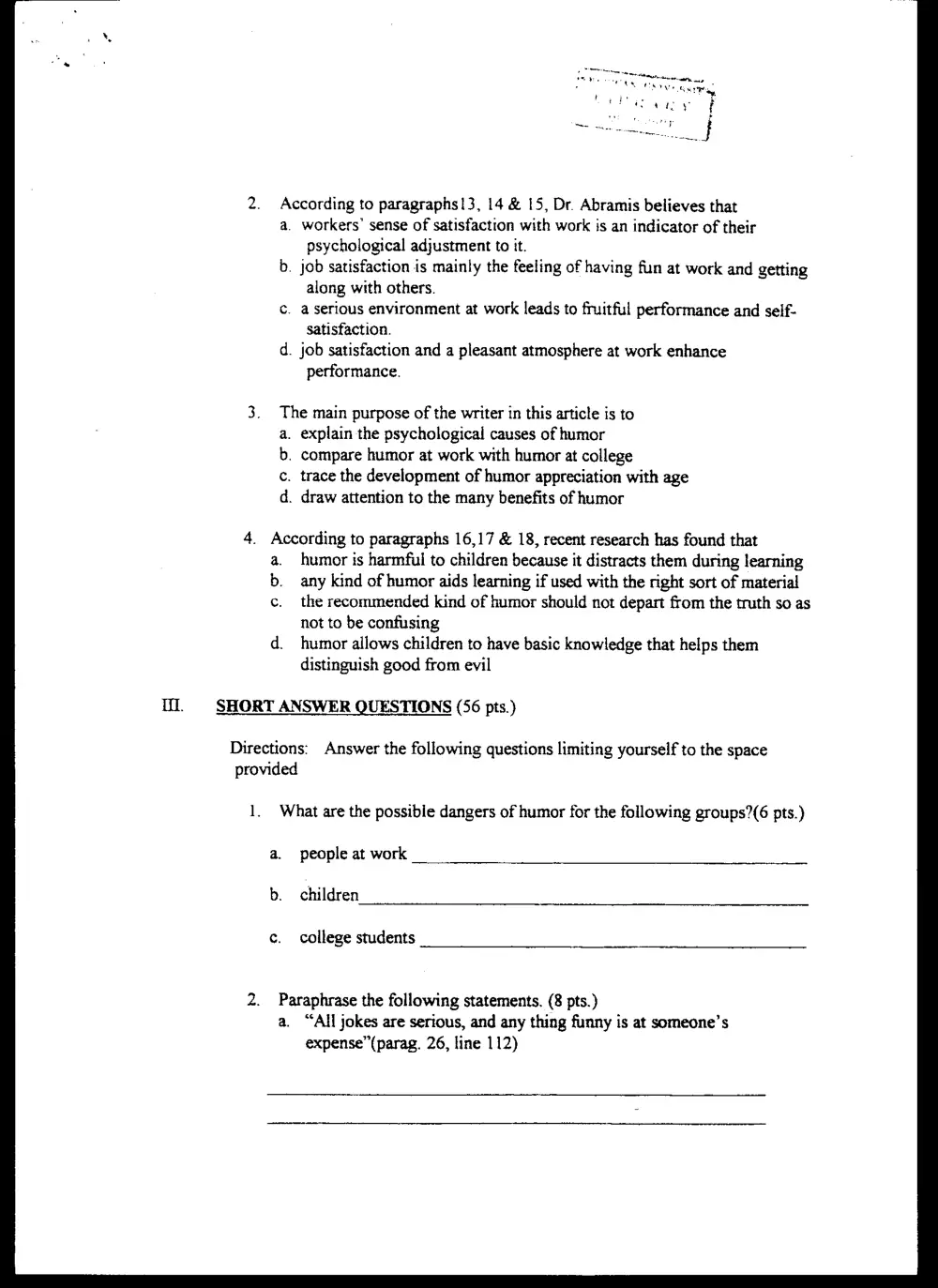 ENG 102 Final, Summer 2003, page 5