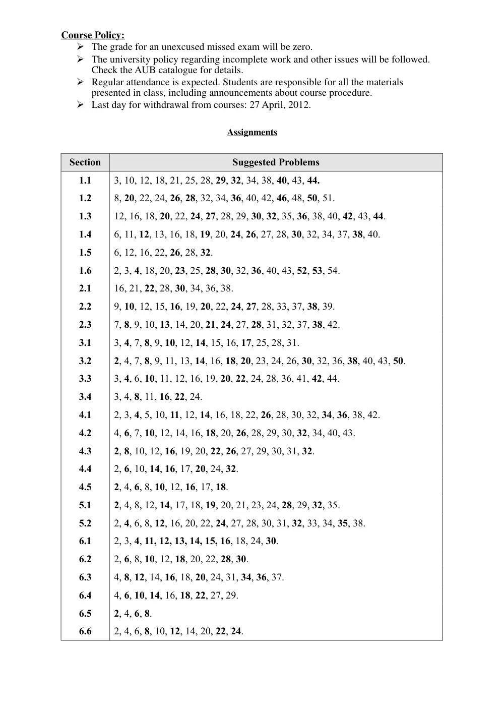 MATH 218 Syllabus, Spring 2012, page 2