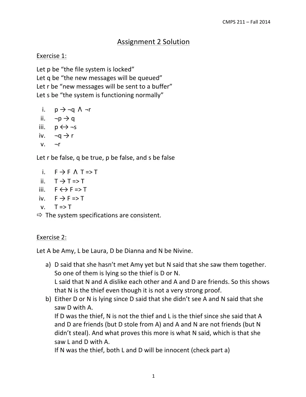 CMPS 211 Homework Assignment 02 Solution, Fall 2014, page 1
