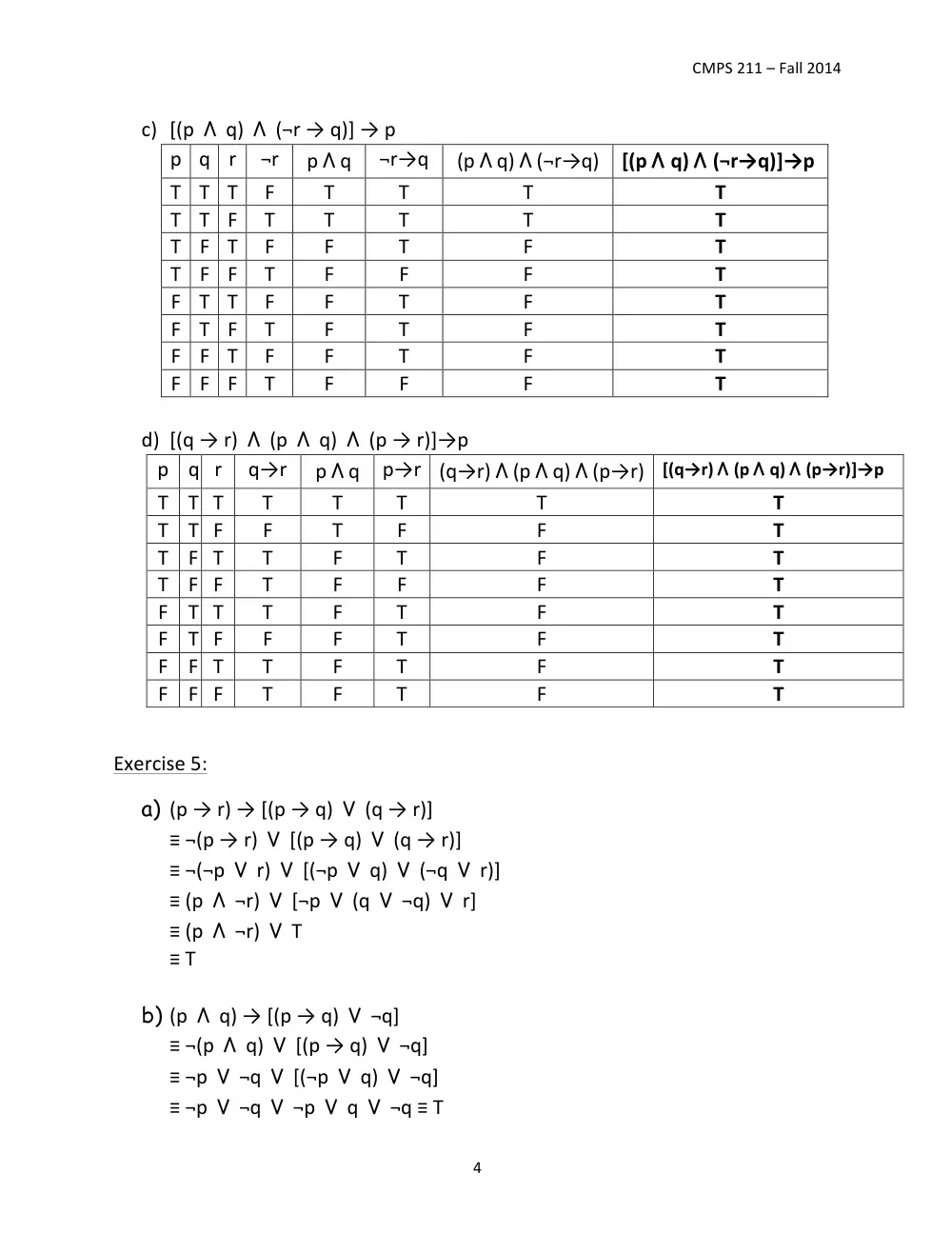 CMPS 211 Homework Assignment 02 Solution, Fall 2014, page 4