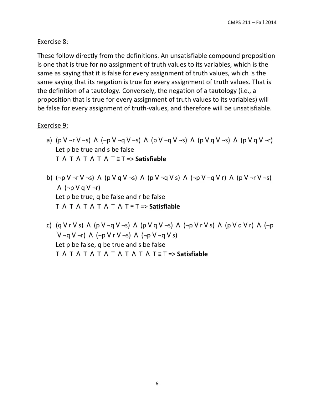CMPS 211 Homework Assignment 02 Solution, Fall 2014, page 6