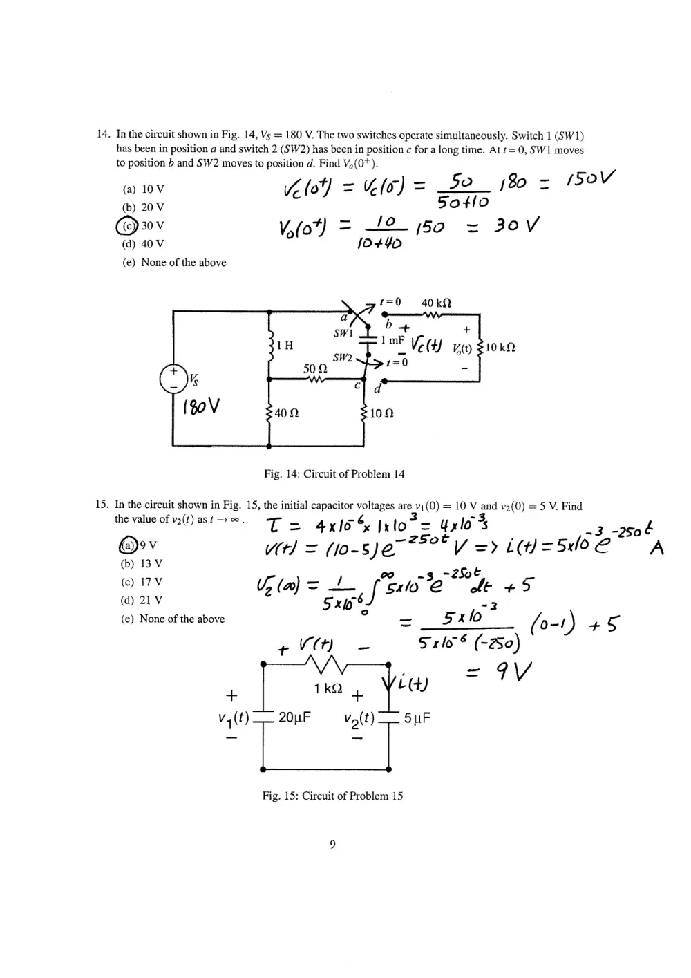 EECE 210 Exam 2, Spring 2016, page 9