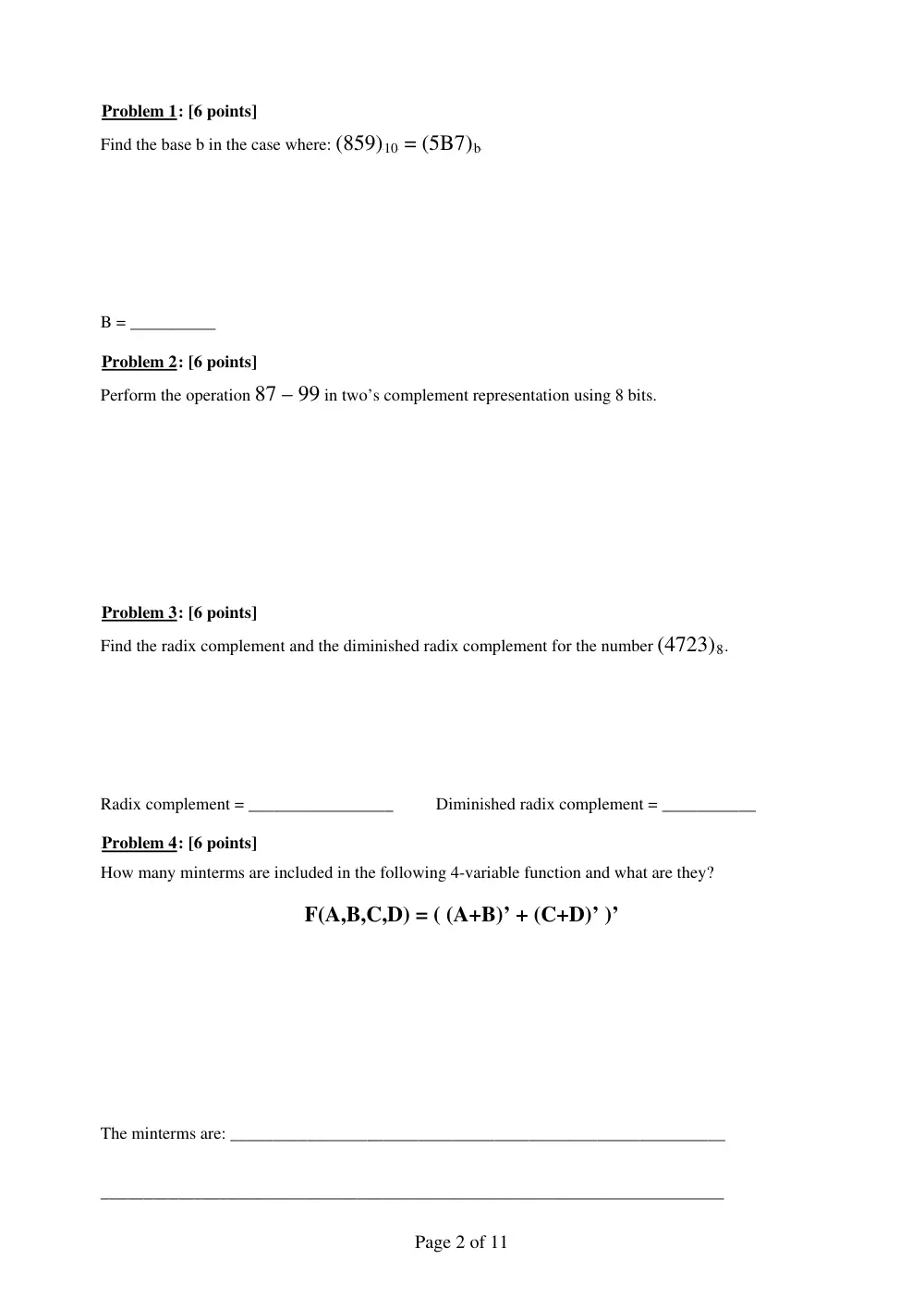 EECE 320 Exam, Fall 2005, page 2