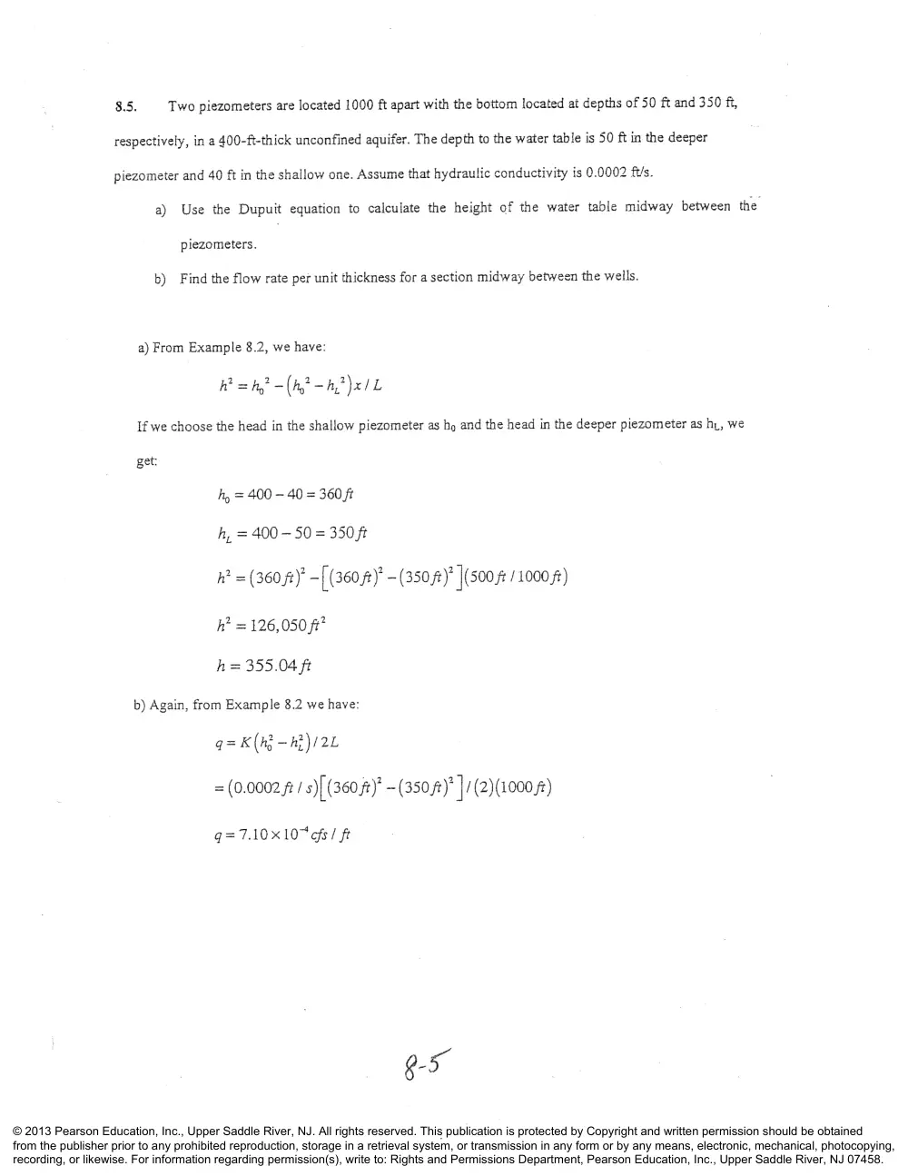 CIVE 441 Chapter 8 Solution, Fall 2015, page 5