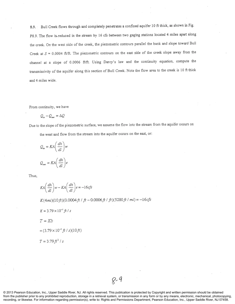 CIVE 441 Chapter 8 Solution, Fall 2015, page 9